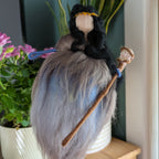 Felted Fairy Dolls with Raw Crystal Wand/Staff