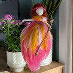 Felted Fairy Dolls with Raw Crystal Wand/Staff